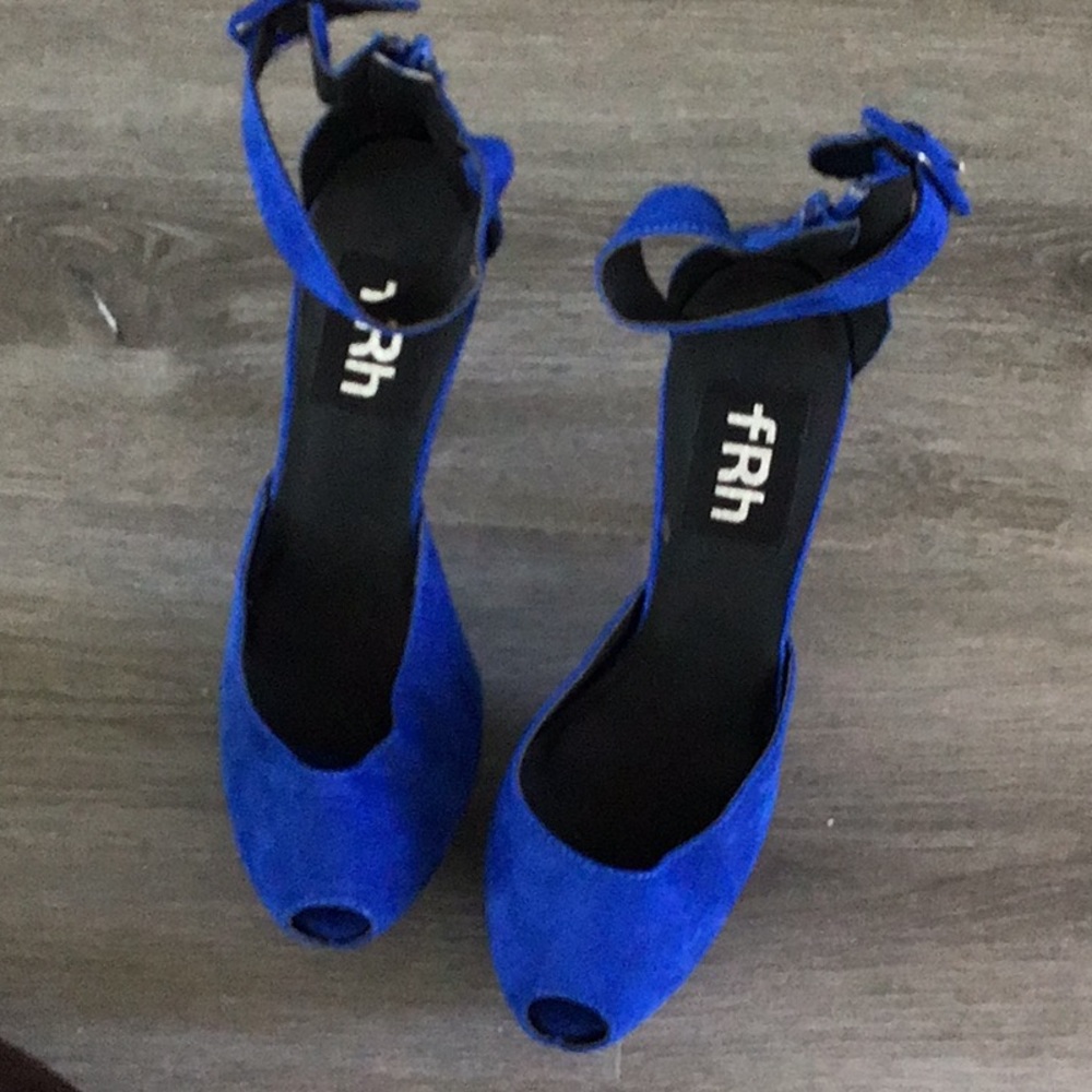 Royal blue high heel shoes new